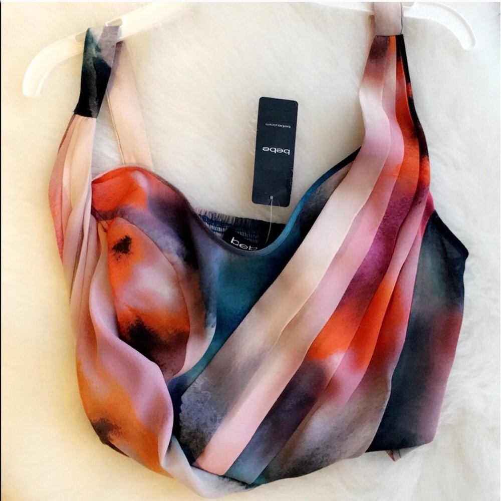 Bebe Crop Top Beautiful Pattern - image 1